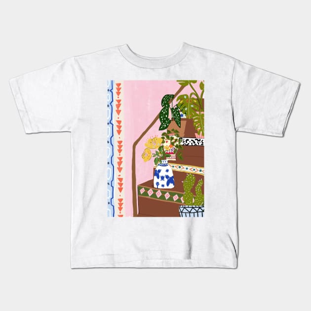 Bohemian Stairs Kids T-Shirt by aljahorvat